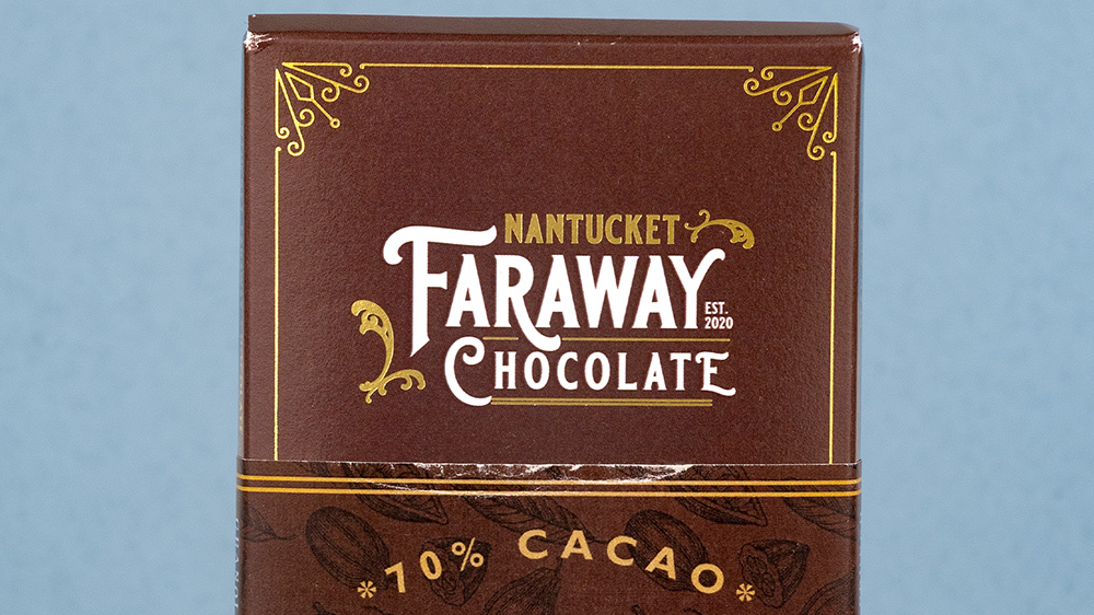 Faraway Chocolate 70% Chocolate Bar made on Nantucket Island 